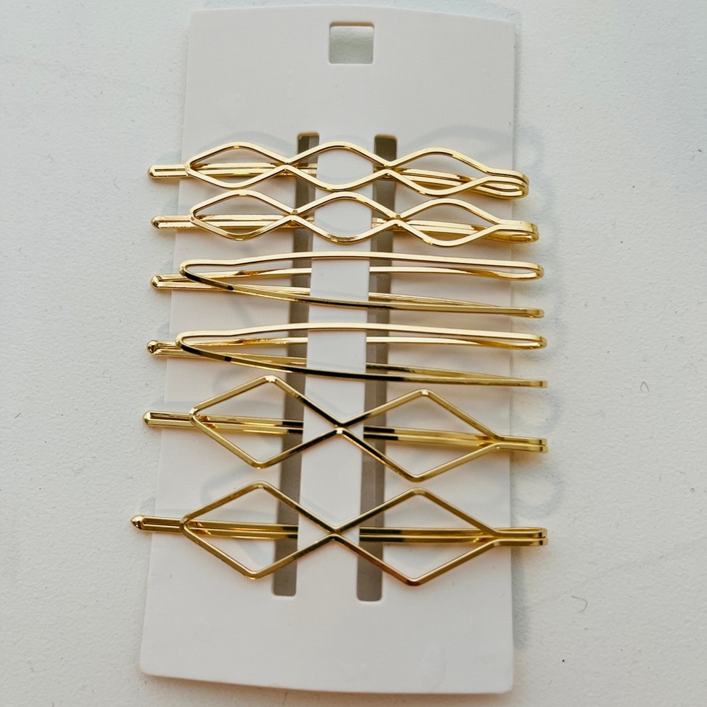 NWT 3 pair Gold Bobby pins